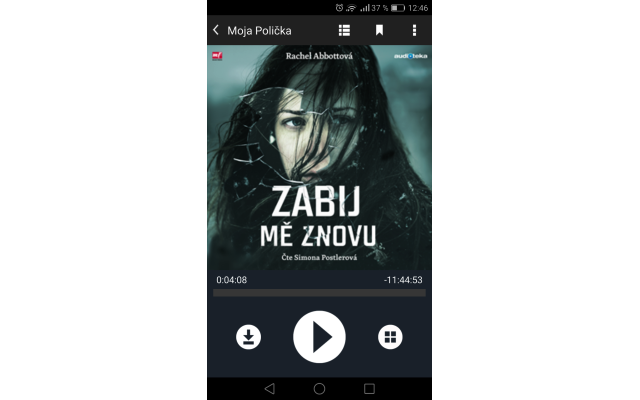 Audiotéka – Android prehrávač, zdroj: audioteka.sk