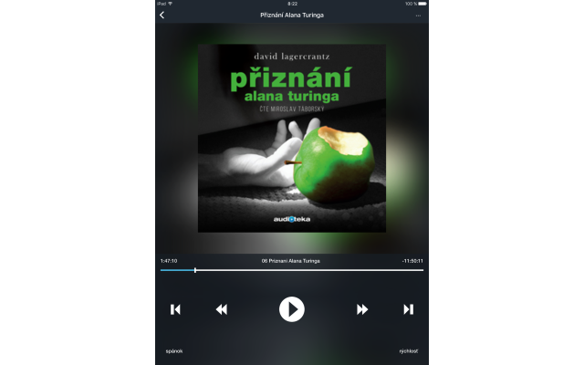 Audiotéka – iOS prehrávač, zdroj: audioteka.sk