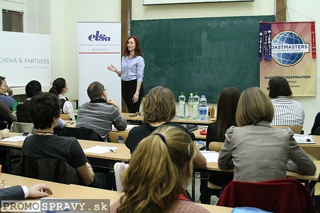 Petra Pálfyová – členka klubu Slovenskí Toastmasters, foto: Miloslav Ofúkaný